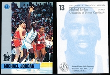 1991 Little Sun “Wooden Award Winners” College Bskbl. #13 Michael Jordan- 3 Cards
