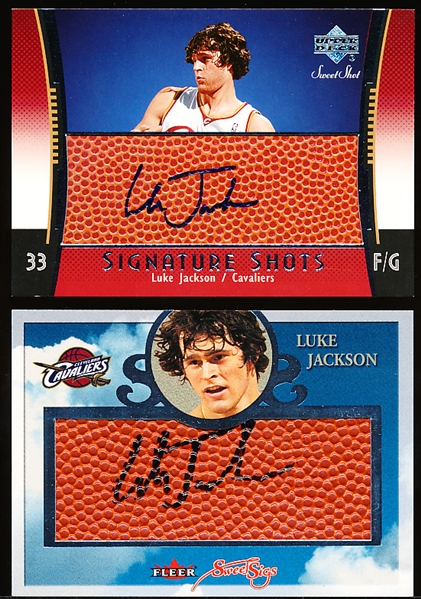 2004-05 Luke Jackson (Cavaliers) Autographed RC Year Inserts- 2 Diff.