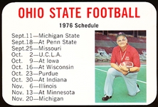 1976 Ohio State College Ftbl. Schedule- with Woody Hayes Pictured!