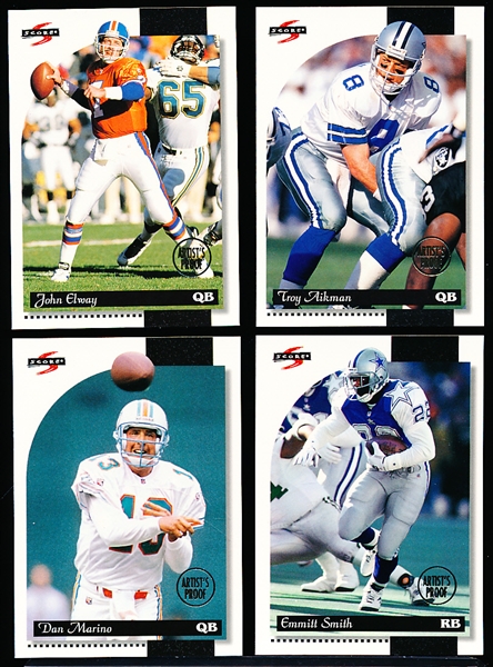 1996 Score Ftbl.- “Artist’s Proofs”- 4 Diff. Stars