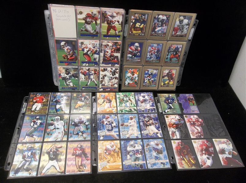 1996 Ultra Football Complete Set of 200 Plus 76 Diff. Inserts in Pages