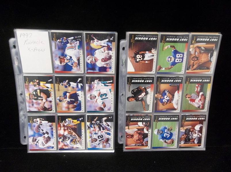 1997 Pinnacle Express Football Complete Set of 150 Plus 16 Diff. Inserts in Pages