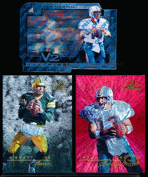 1997 Pinnacle Inscriptions Football Complete Set of 50, “V2” Nears Set (16 of 18), & 16 Diff. “Challenge Collection”