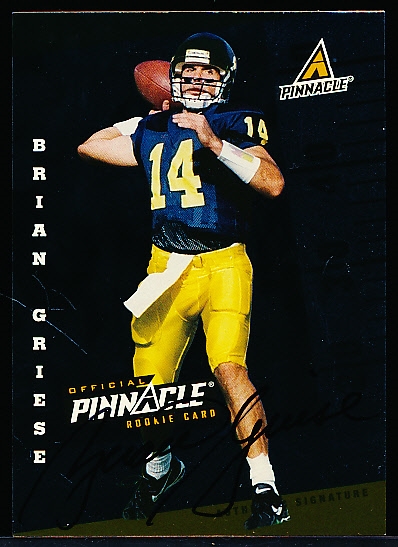 1998 Score Ftbl.- “Rookie Autographs”- Brian Griese, Michigan