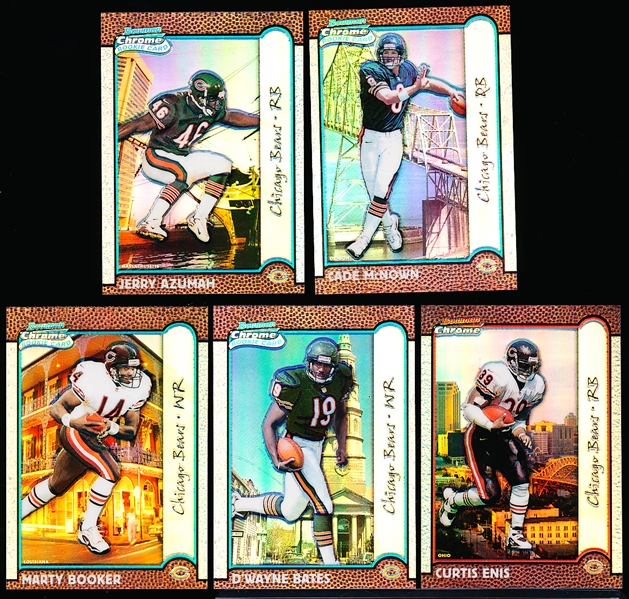 1999 Bowman Chrome Ftbl. “Interstate Refractors”- 5 Diff. Chicago Bears