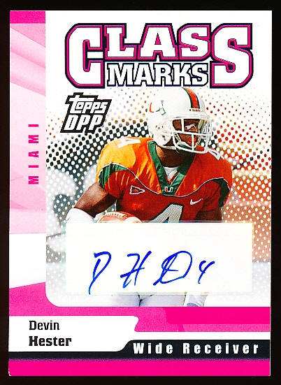 2006 Topps Draft Picks & Prospects Ftbl.- “Class Marks Signatures”- #CM-DHE Devin Hester, Miami (FL)
