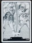 2007 Topps Total Ftbl.- 1 of 1 “Black Printing Plate”- #252 Walt Harris/ Michael Lewis, 49ers
