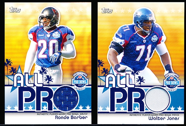 2007 Topps Ftbl.- “Pro Bowl Jerseys”- 2 Diff.