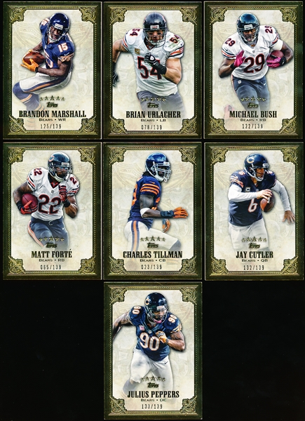 2012 Topps Five Star Ftbl.- 7 Diff. Chicago Bears