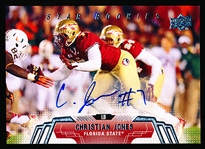 2014 Upper Deck Ftbl.- “Star Rookies Autographs”- #82 Christian Jones, Florida State