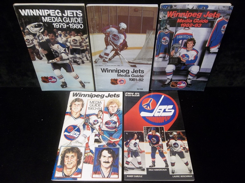 Winnipeg Jets Hockey Media Guides- 5 Guides