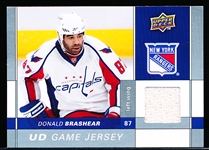 2009-10 Upper Deck Hockey- “UD Game Jersey”- #GJ-DO Donald Brashear, Rangers