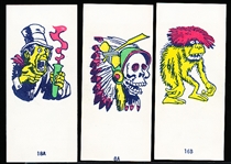 1970’s Topps “Monster Tattoo” Bubble Gum- 6 Diff. Tattoos
