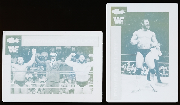 1991 Classic WWF Wrestling “Printing Plates”- Power & Glory- 2 Plates