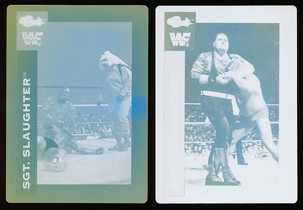 1991 Classic WWF Wrestling “Printing Plates”- Sgt. Slaughter- 2 Plates