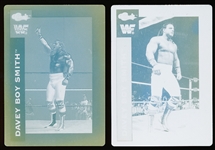 1991 Classic WWF Wrestling “Printing Plates”- Davey Boy Smith- 2 Plates