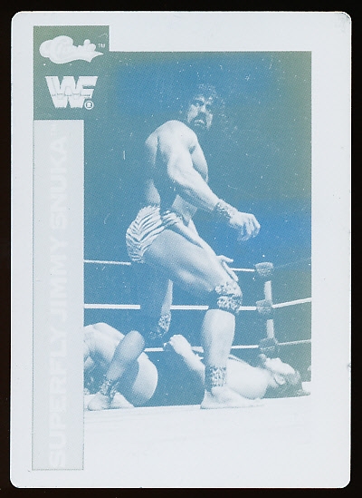 1991 Classic WWF Wrestling “Printing Plate”- “Superfly” Jimmy Snuka 