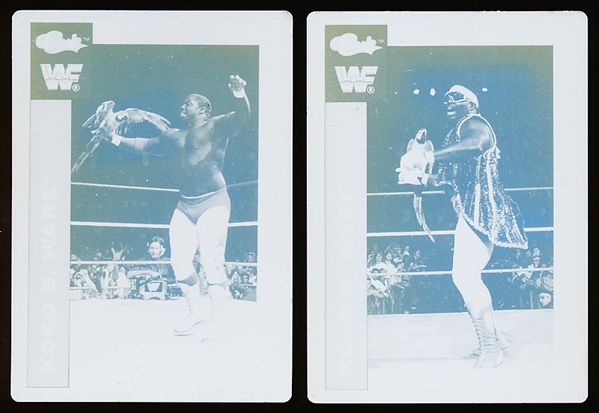 1991 Classic WWF Wrestling “Printing Plates”- Koko B. Ware- 2 Plates