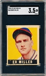 1948-49 Leaf Baseball- #68 Eddie Miller, Phillies- SP!- SGC 3.5 (Vg+)
