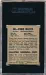 1948-49 Leaf Baseball- #68 Eddie Miller, Phillies- SP!- SGC 3.5 (Vg+)