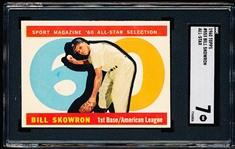 1960 Topps Baseball- #553 Bill Skowron AS- SGC 7 (NM)- Hi#.