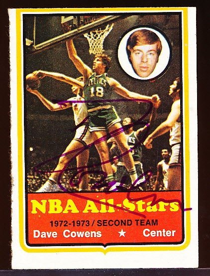 Autographed 1973-74 Topps Bskbl. #40 Dave Cowens, Celtics