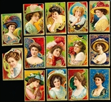 Early 1900’s Fatima Cigarettes “Actress Series” (T-27)- 13 Diff. Gold Bordered
