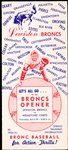 1954 Lewiston (ID) Broncs Western International League MiLB Spring Training Roster