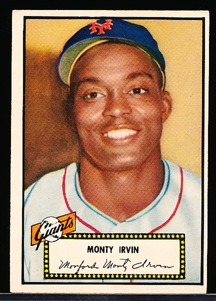 1952 Topps Baseball- #26 Monte Irvin, Giants- Black Back