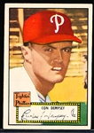 1952 Topps Baseball- #44 Con Dempsey, Phillies- Black Back