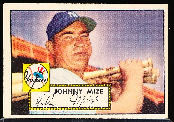 1952 Topps Baseball- #129 Johnny Mize, Yankees