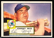 1952 Topps Baseball- #129 Johnny Mize, Yankees