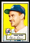 1952 Topps Baseball- #168 Charlie Silvera, Yankees