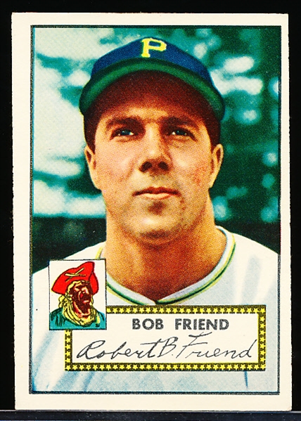 1952 Topps Baseball- #233 Bob Friend, Pirates