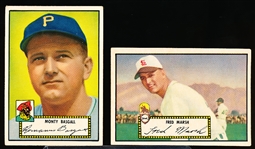 1952 Topps Baseball- 2 Cards