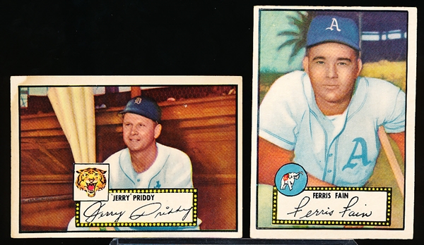 1952 Topps Baseball- 2 Cards