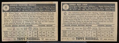 1952 Topps Baseball- 2 Cards