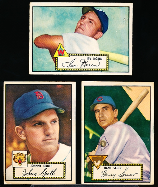 1952 Topps Baseball- 3 Cards