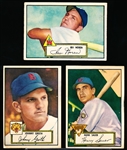 1952 Topps Baseball- 3 Cards