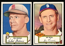 1952 Topps Baseball- 2 Cards