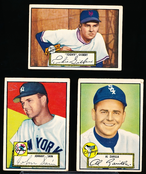 1952 Topps Baseball- 3 Cards