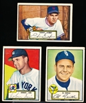 1952 Topps Baseball- 3 Cards