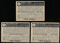 1952 Topps Baseball- 3 Cards