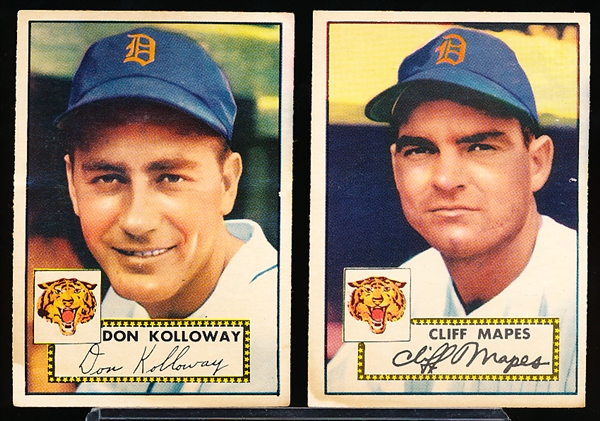 1952 Topps Baseball- 2 Diff Tigers