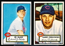 1952 Topps Baseball- 2 Diff Cinc. Reds