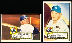 1952 Topps Baseball- 2 Diff NY Yankees