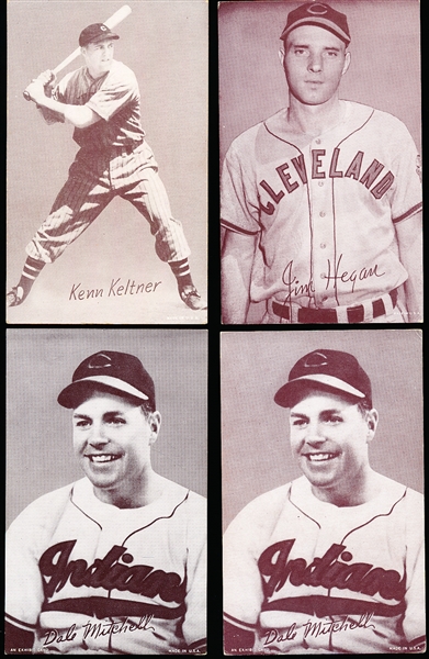 1947-66 Baseball Exhibits- 4 cards