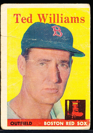 1958 Topps Baseball- #1 Ted Williams, Red Sox