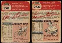 1953 Topps Baseball- 2 Diff Hi#’s- Washington Senators