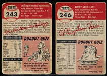 1953 Topps Baseball- 2 Diff Hi#’s- Pitt Pirates
